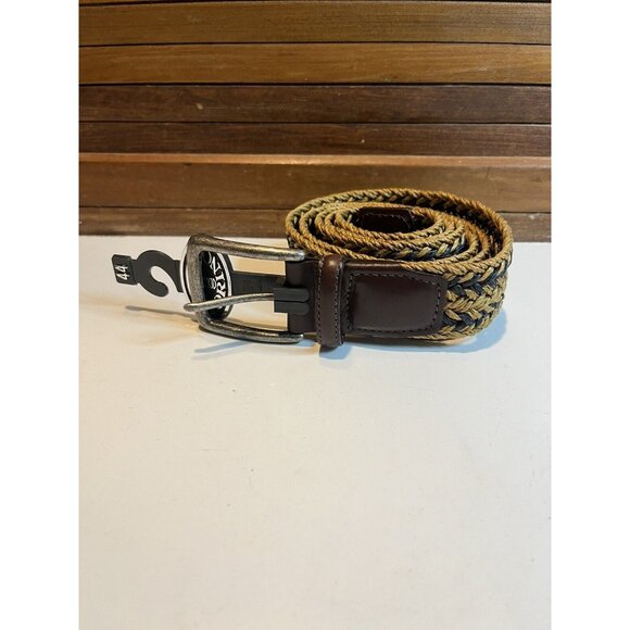 Torino Leather Co. Camal/Navy Weave Belt Size 44 - Picture 1 of 8